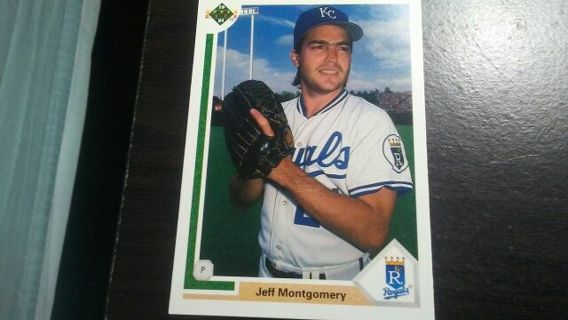 1991 UPPER DECK JEFF MONTGOMERY KANSAS CITY ROYALS BASEBALL CARD# 637