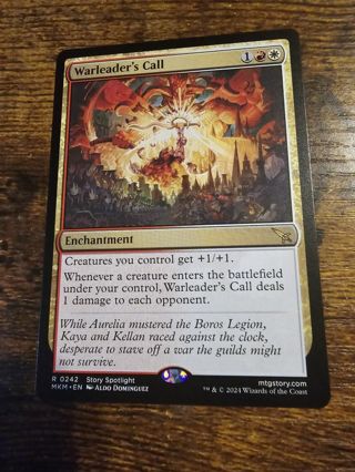 Magic the gathering mtg Warleaders Call rare card Murder Karlov Manor