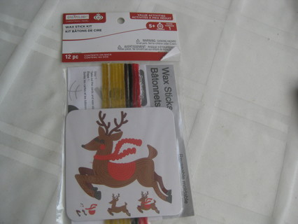 Christmas craft kit, wax sticks kit, make a reindeer. NIP