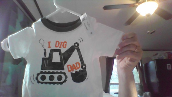 GARANIMALS 6 - 9 mo t-shirt "I DIG DAD"