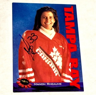 Autographed 1994 Classic #120 Manon Rheaume Tampa Lightning Canada