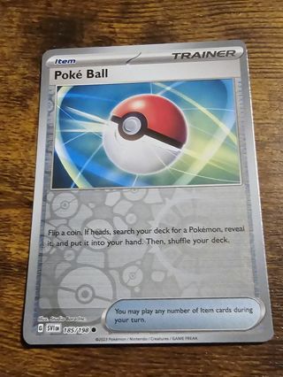 Pokemon Poke Ball reverse holo rare card 185/198