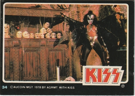 1978 KISS TRADING CARD DONRUSS - No.34