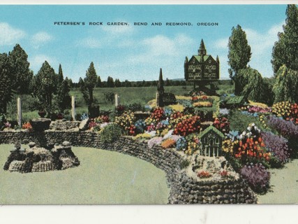 Vintage Unused Postcard: (z1): Pre Linen: Petersen Rock Garden, Bend/Redmond, OR