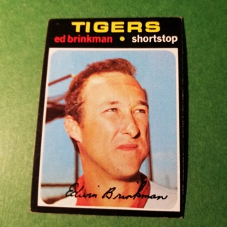 1971 Topps Vintage Baseball Card # 389 - ED BRINKMAN - TIGERS - EXMT/NRMT