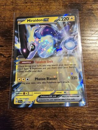 Pokemon Miraidon EX 081/198 double rare card