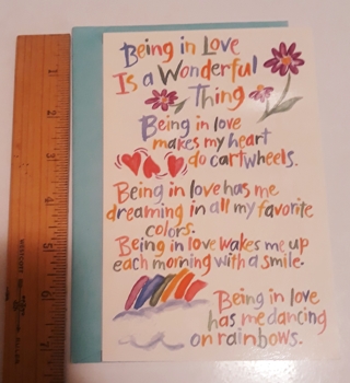 Card with Envelope "Being in Love"