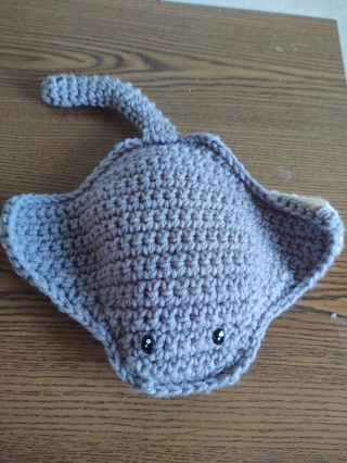 Hand Crocheted Amigurumi Stingray 