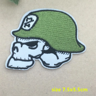 1 skull moto iron on patch dirtbike patch free shipping