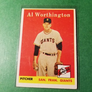 1958 - TOPPS BASEBALL CARD NO.427 - AL WORTHINGTON - GIANTS