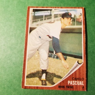 1962 - TOPPS BASEBALL CARD NO. 230 - CAMILO PASCUAL - TWINS