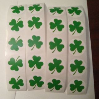 20 Shamrock Clover Stickers Read description before bidding