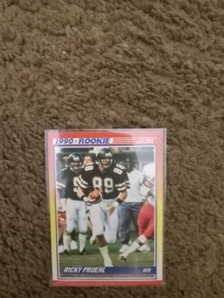 1990 Score Ricky Proehl Rookie Card.