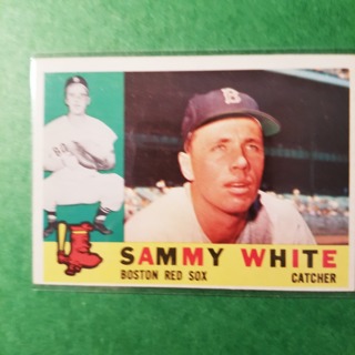 1960 - TOPPS EXMT - NRMT BASEBALL  - CARD NO. 203  - SAMMY WHITE - RED SOX