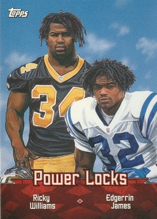 Ricky Williams Edgerrin James Topps Chrome 2000 Power Locks TC3