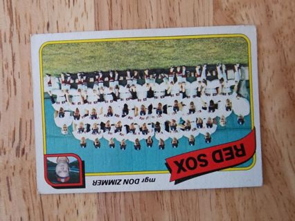 80 Topps Red Sox checklist #689