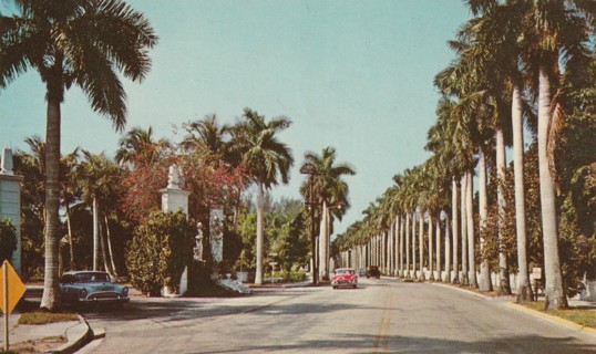 Vintage Used Postcard: B: Royal Palms, Ft Myers, FL