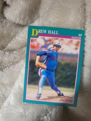 DREW HALL SPORTS CARD PLUS 2 MYSTERY CARDS