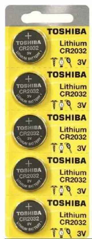 new in pack=5 x New Original Toshiba CR2032 CR 2032 3V LITHIUM BATTERY 