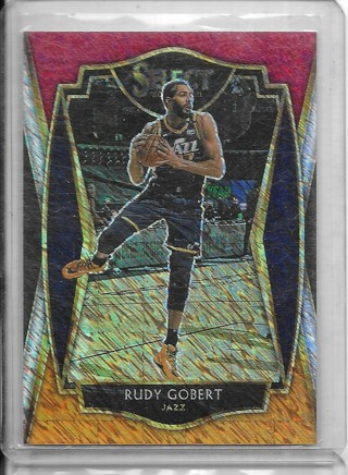 Rudy Gobert 2021-22 Select Prizm Red White Orange Shimmer #146