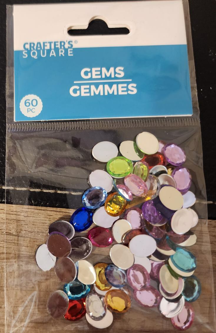 FREE: NEW - Crafter's Square - Oval Multi-colored Gems