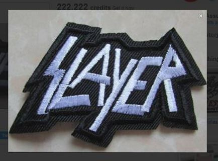 1 SLAYER BAND IRON ON PATCH METAL BAND MUSIC Applique embroidered FREE SHIPPING
