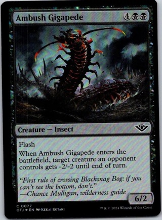 Magic the Gathering Foil Ambush Gigapede Outlaws of Thunder Junction MTG