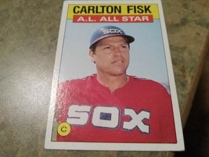 1986 TOPPS CARLTON FISK A.L. ALL STAR CHICAGO WHITE SOX BASEBALL CARD# 719