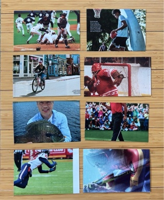 8 Variety Sports Theme Recycled Magazine Page Envelopes