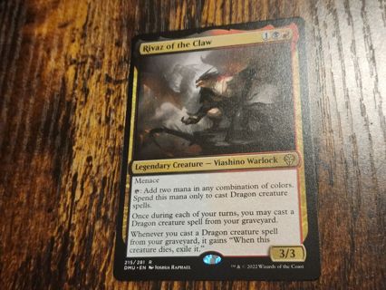 Magic the gathering mtg Rivaz of the Claw rare card Dominaria United