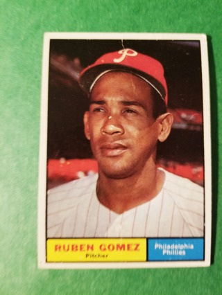  1961 - TOPPS EXMT - NRMT BASEBALL - CARD NO. 377 - RUBEN GOMEZ - PHILLIES