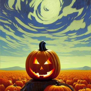 Listia Digital Collectible: Jack-O-Lantern In Pumpkin Patch
