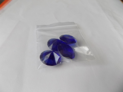 Set of 4 Royal blue diamond shape jewels for crafts