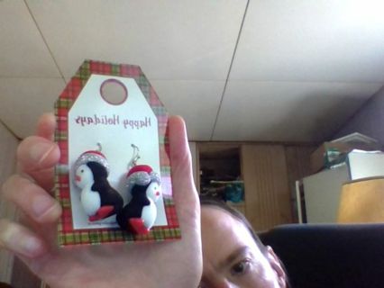 Penguin Christmas Earrings