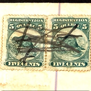 Canada 1907 Document with registration stamps 