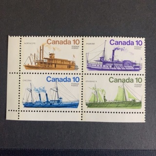 Canada MNH vintage Ships Stamp block 