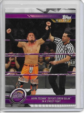 2019 Topps WWF/WWE Akira Tozawa Def. Drew Gulak Card #44