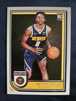 2022-23 Panini Hoops Rookie Peyton Watson