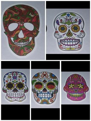 RESERVED! 24ct Sugar Skull Stickers