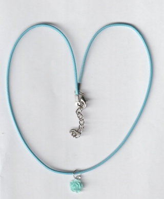 20-inch SP Blue Rose Necklace (PLEASE READ DESCRIPTION