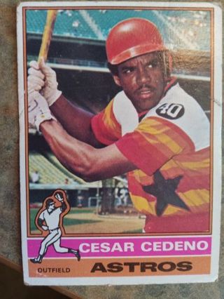 1976 TOPPS CESAR CEDENO HOUSTON ASTROS BASEBALL CARD# 460