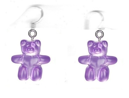 SP PURPLE GUMMY BEAR EARRINGS (PLEASE READ DESCRIPTION