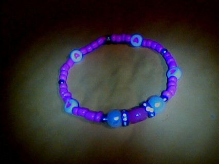 really Pretty little girl Homemade beaded bracelet