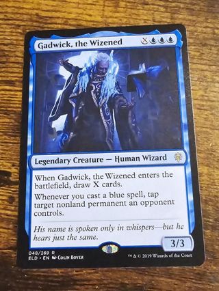 Magic the gathering mtg Gadwick the wizened rare card throne of Eldraine