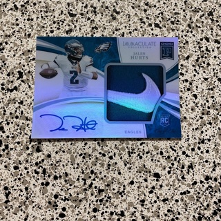 STICKER Jalen Hurts Rookie Auto Silver Prizm Logo 1 Of 1 Holo