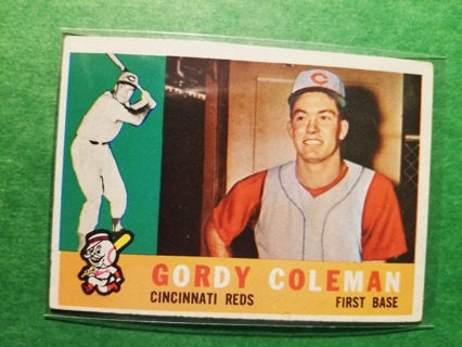 1960 - TOPPS EXMT - NRMT BASEBALL - CARD NO. 257 - GORDY COLEMAN - REDS