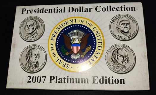 PRESIDENTIAL DOLLAR COLLECTION 2007 PLATINUM EDITION UNCIRCULATED JUST FANTASTIC GRAB THESE BEAUTIES