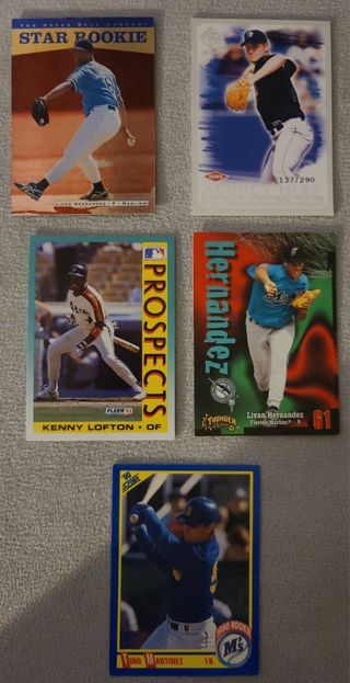 5 MLB rookie cards