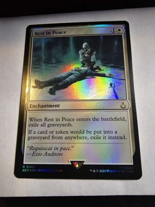 Magic the gathering mtg Rest in Peace foil card Assassins Creed