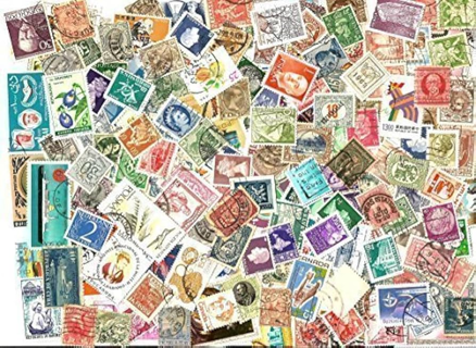 STAMP LOT (100) Stamps Mixed Random Hinged Used Collectible GIN